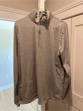 Vuori heathered Light Gray Quarter-Zip
